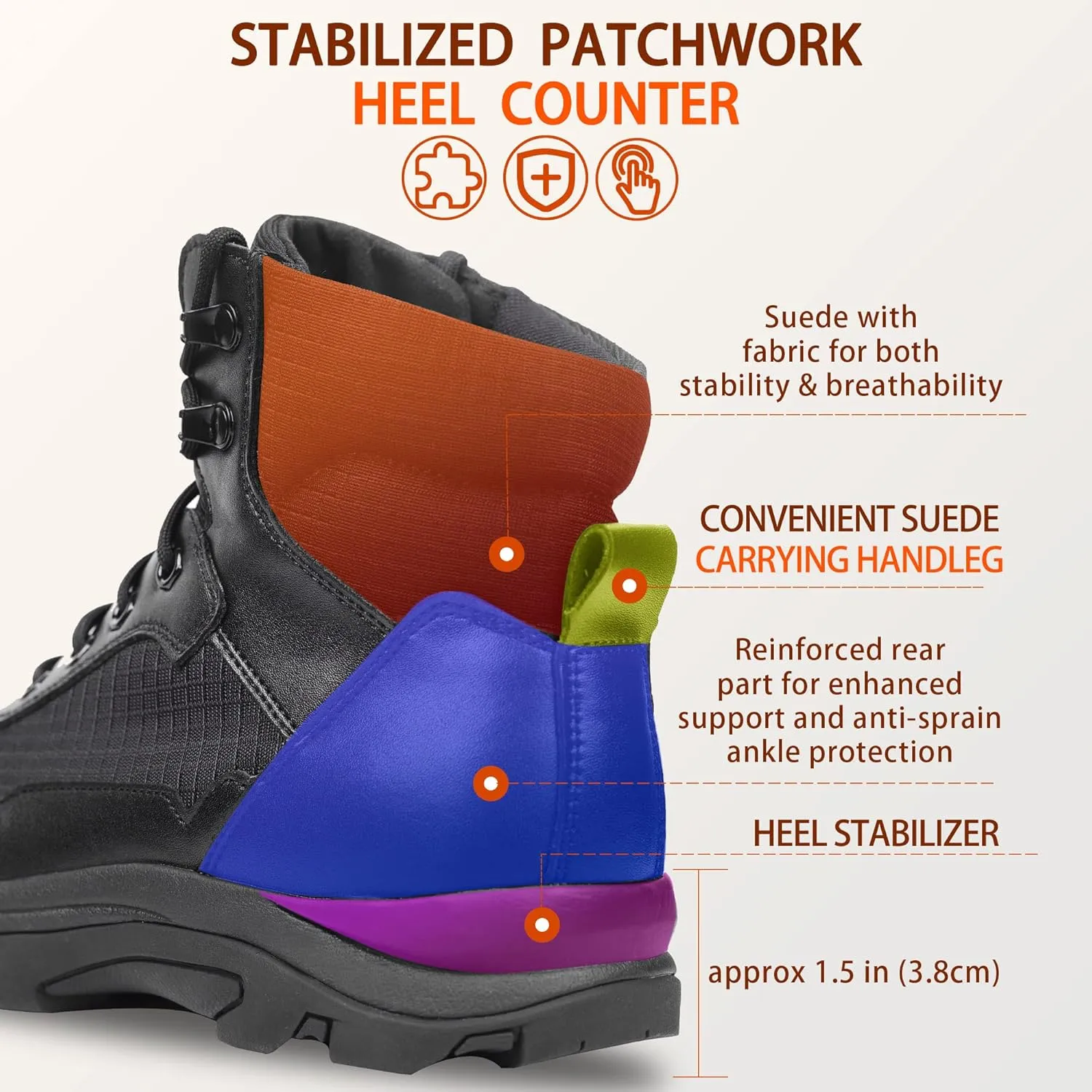 Men's Military Tactical Boots Lightweight Hiking Jungle Army Combat Work Boots