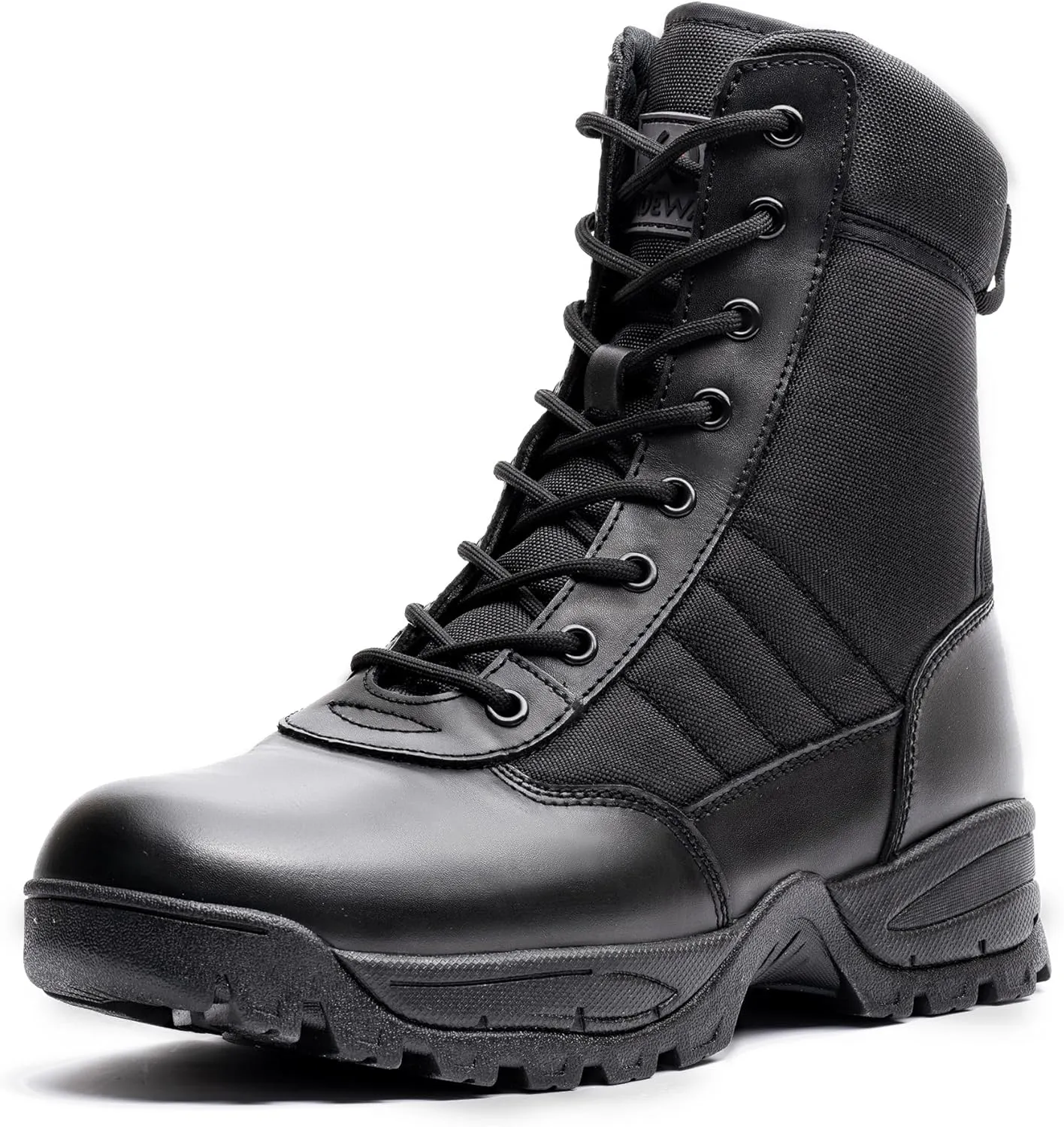 Men's Military Tactical Combat Boots Side Zipper Work Motorcycle Boots 8 inch