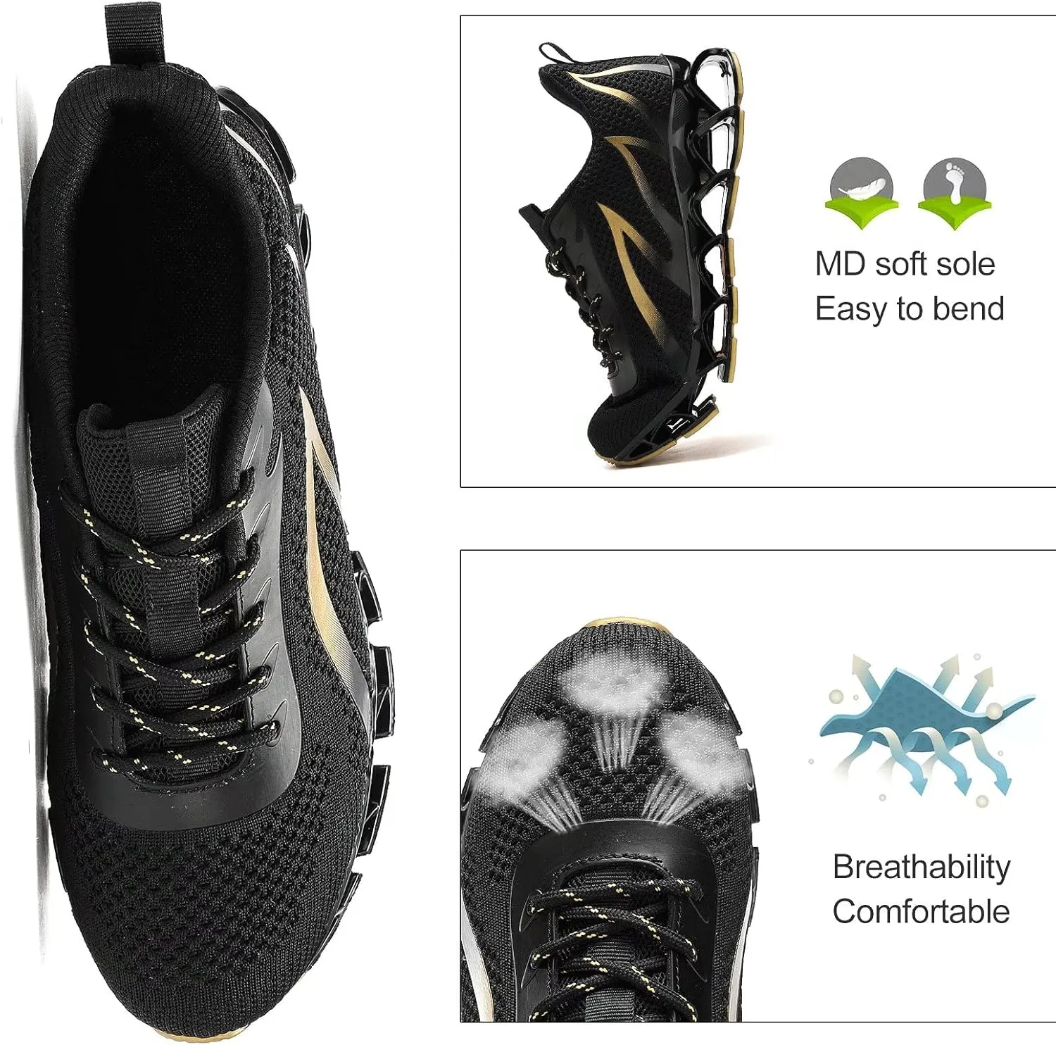Mens Running Shoes Blade Tennis Walking Casual Sneakers Comfort Fashion Non Slip Work Sport Athletic Trainers