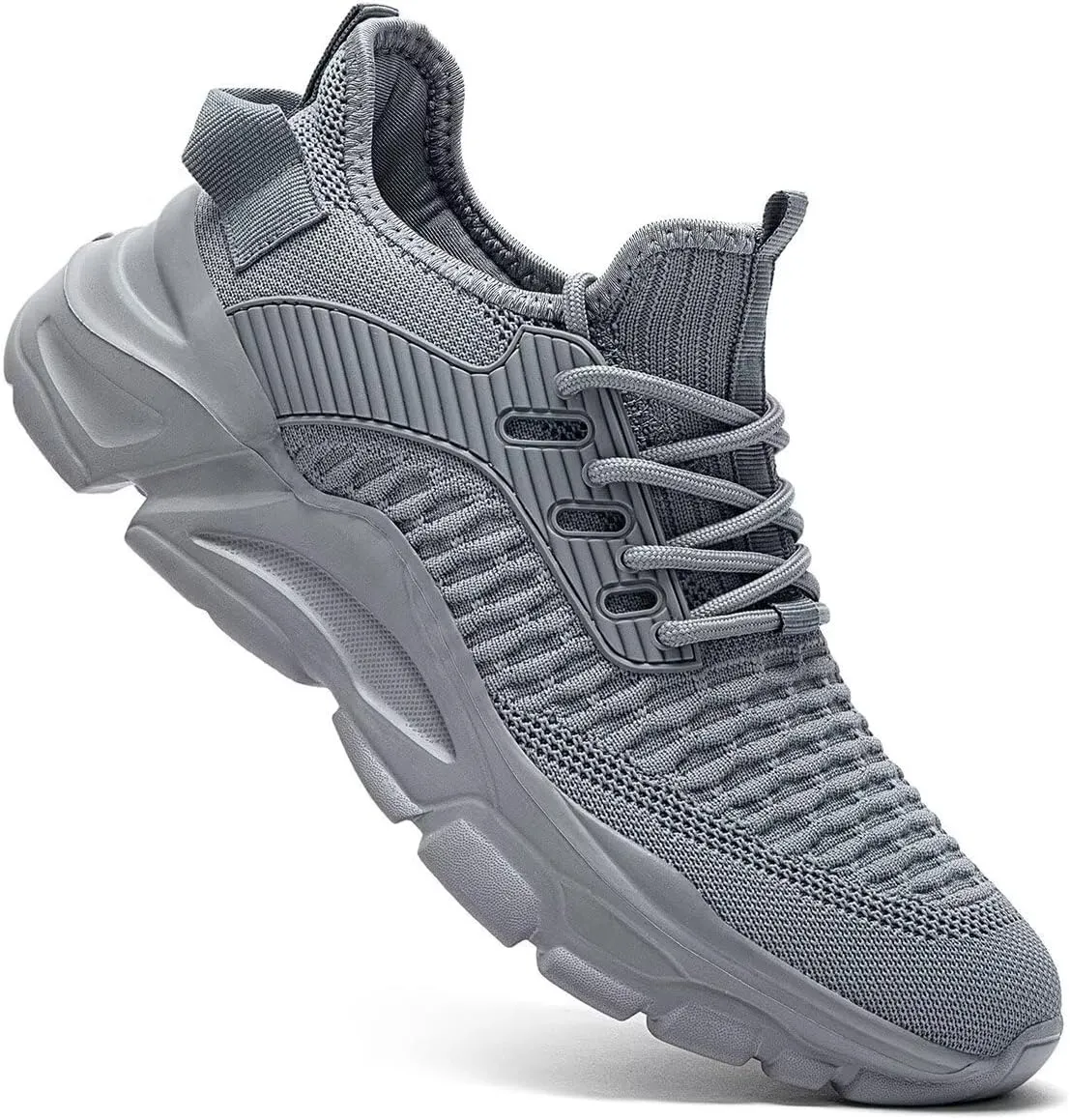 Mens Running Tennis Shoes Slip on Walking Fashion Athletic Sneakers Work Gym Shoes Comfort Lightweight Mesh Soft Sole