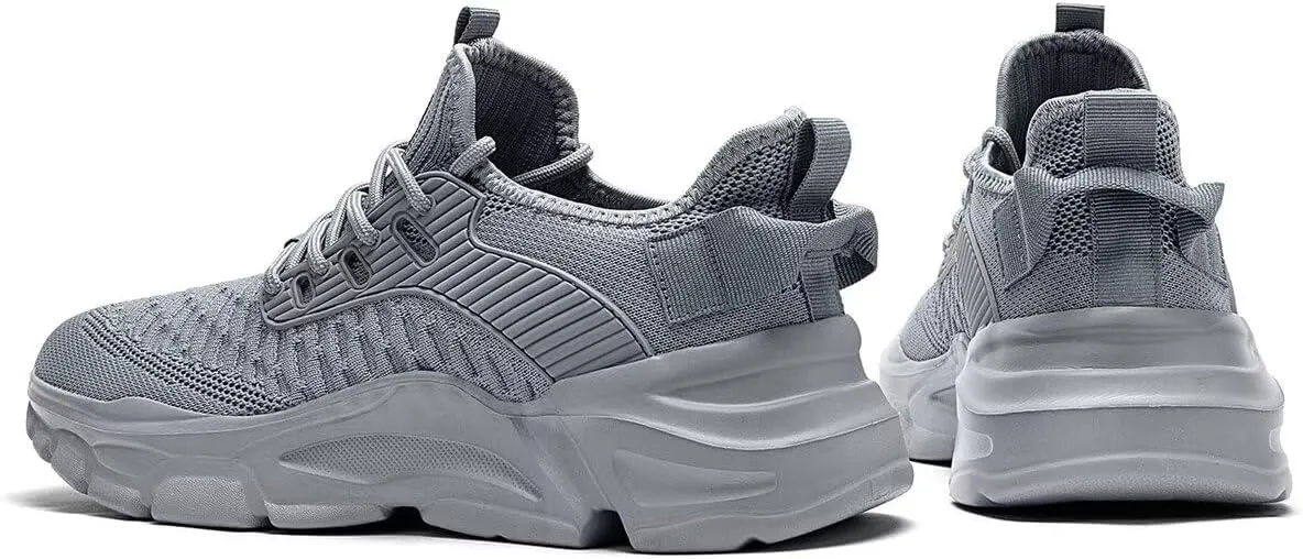Mens Running Tennis Shoes Slip on Walking Fashion Athletic Sneakers Work Gym Shoes Comfort Lightweight Mesh Soft Sole