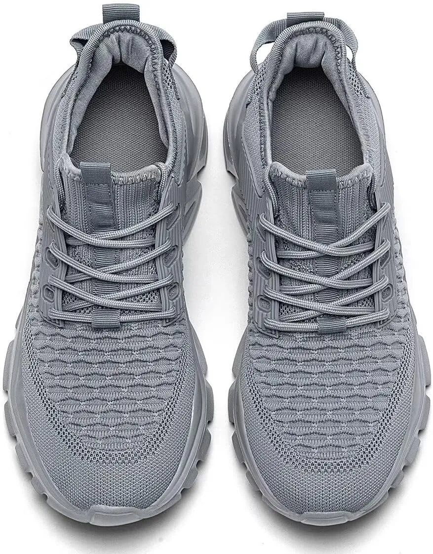 Mens Running Tennis Shoes Slip on Walking Fashion Athletic Sneakers Work Gym Shoes Comfort Lightweight Mesh Soft Sole