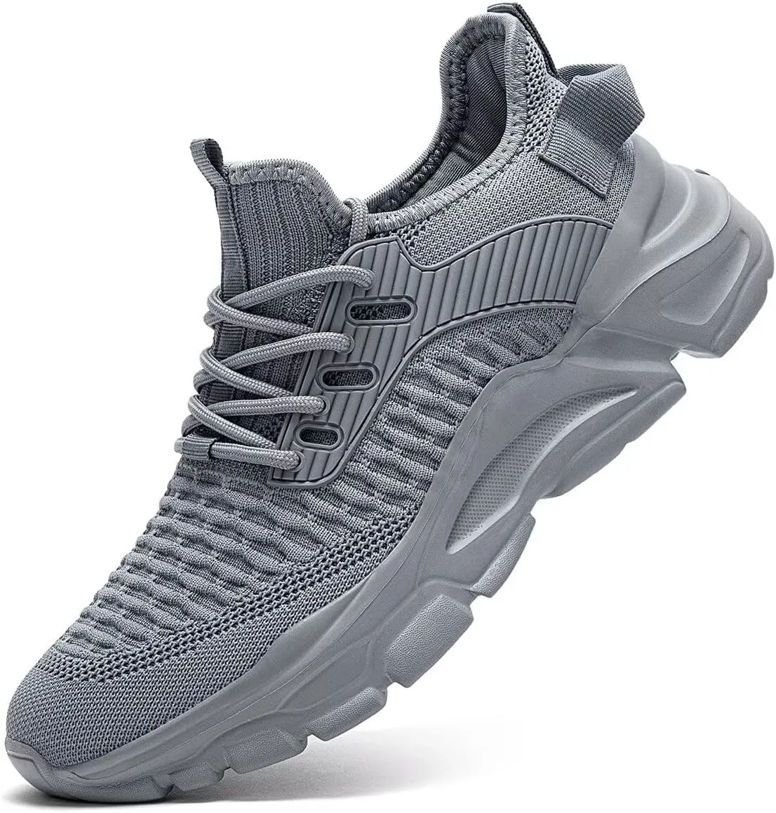 Mens Running Tennis Shoes Slip on Walking Fashion Athletic Sneakers Work Gym Shoes Comfort Lightweight Mesh Soft Sole