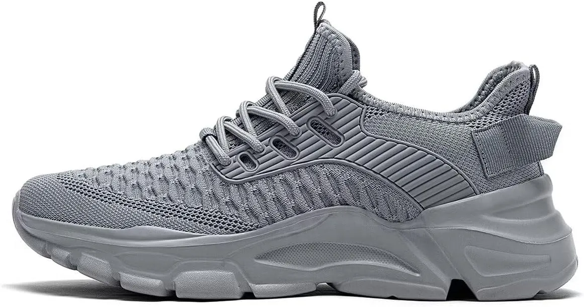 Mens Running Tennis Shoes Slip on Walking Fashion Athletic Sneakers Work Gym Shoes Comfort Lightweight Mesh Soft Sole