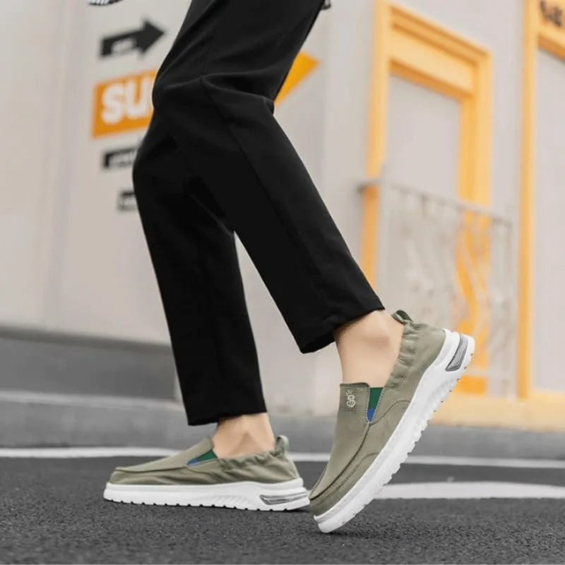 Men's Slip-On Canvas Loafers for Relaxed Style - Lightweight Construction, Versatile for Weekend Outings or Errands