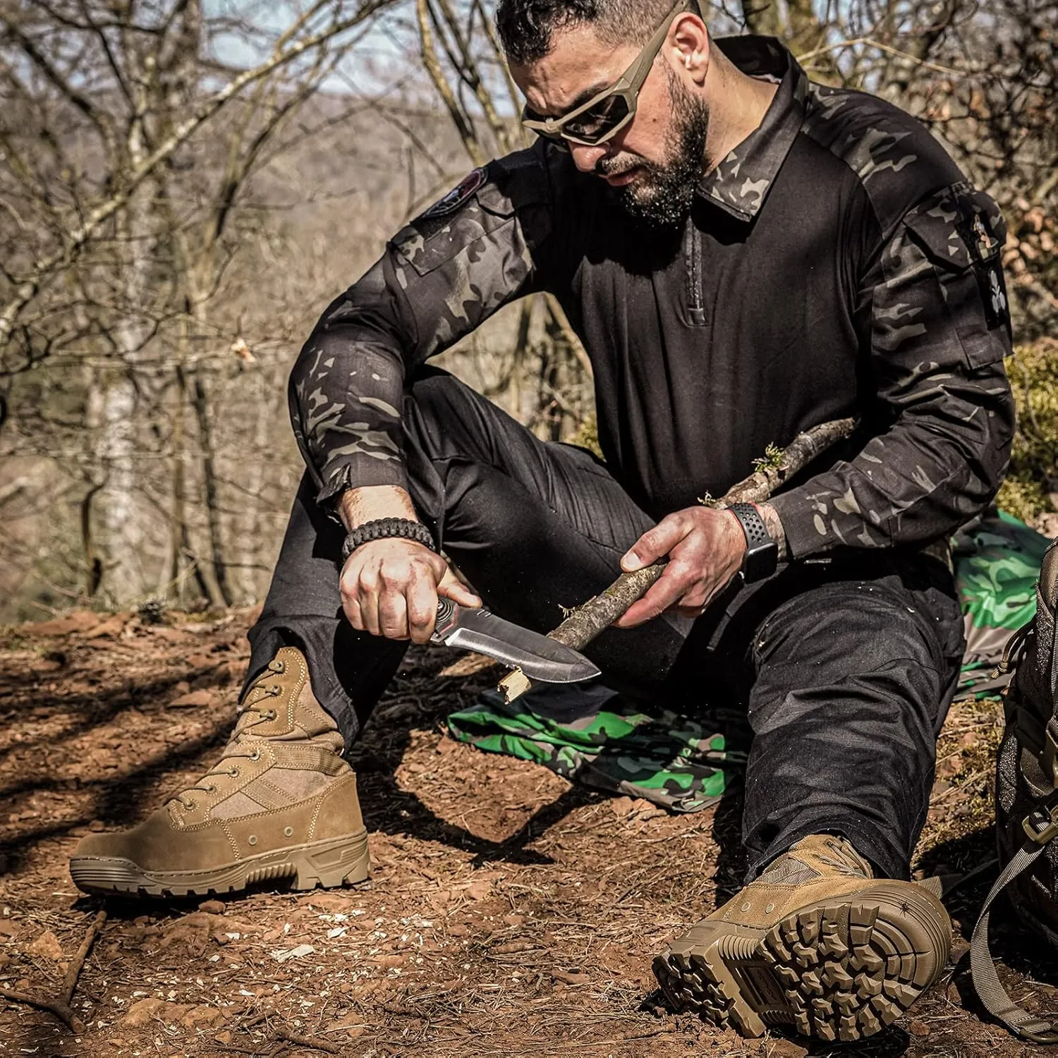 Men's Tactical Boots Military Work Boots Desert Combat Army Combat Boots for Hiking Motorcycle Climbing