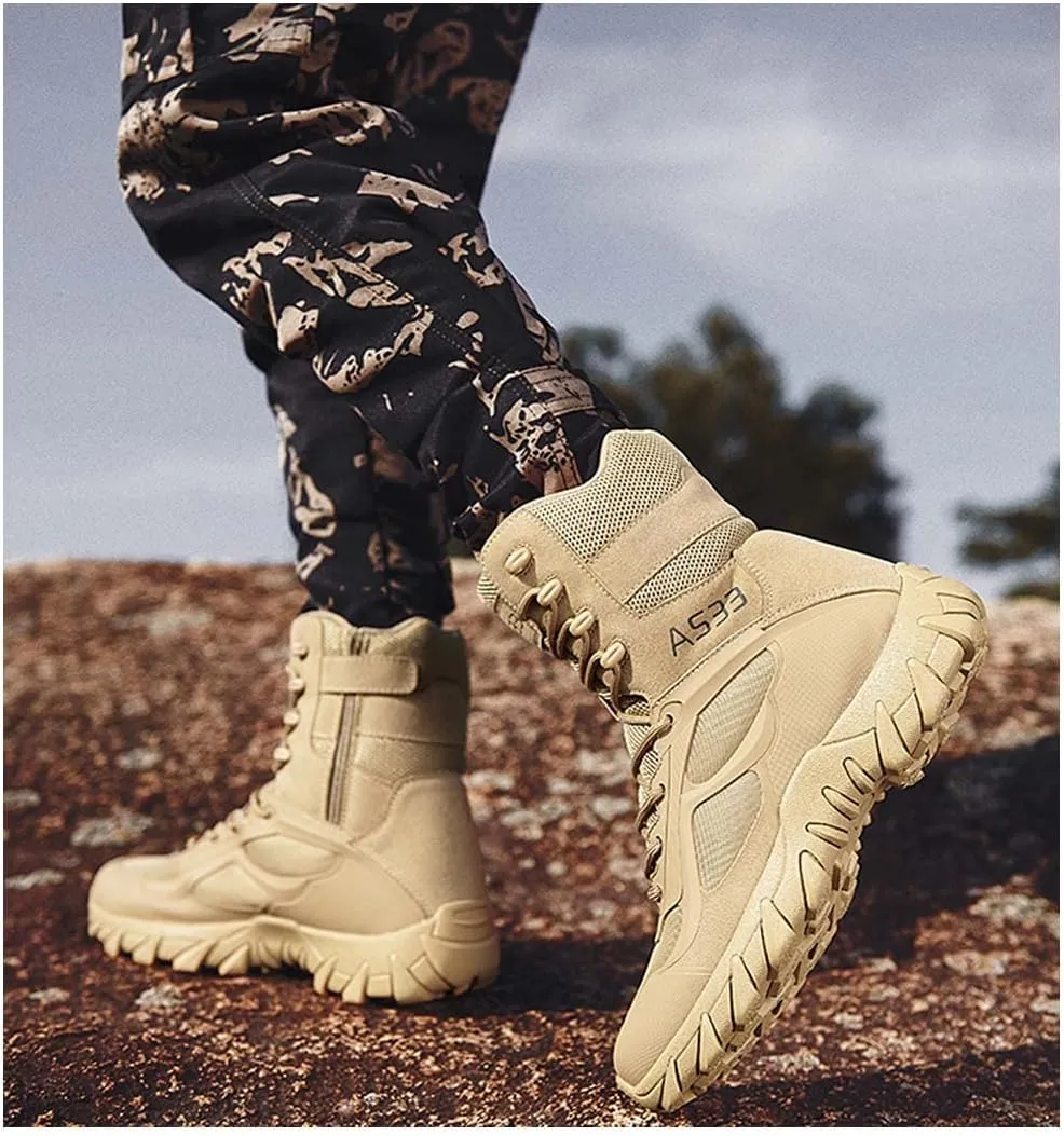 Men's Tactical Boots Military Work Boots Desert Combat Outdoor Boots for Hiking Motorcycle Climbing