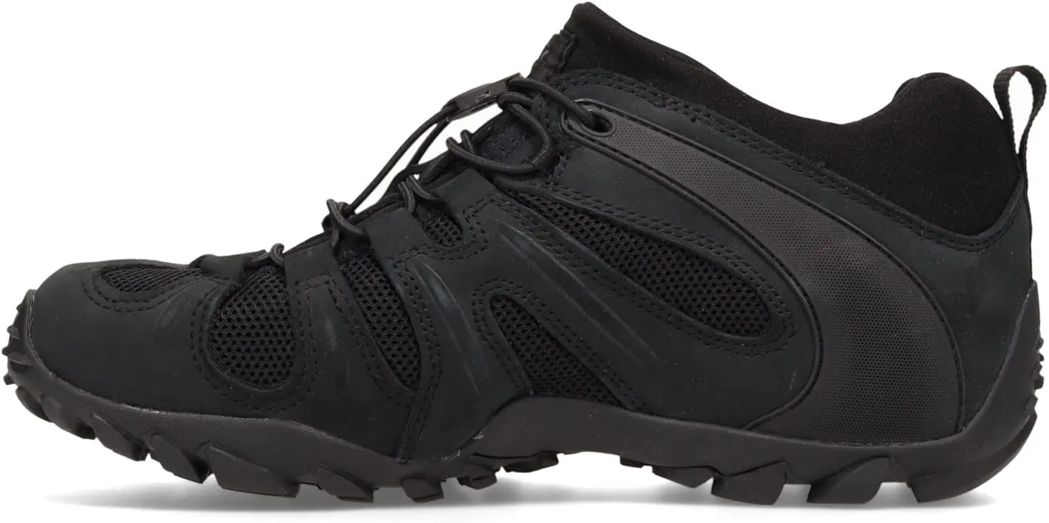 Merrell Men's Chameleon 8 Stretch Tactical Work Shoes, Waterproof Nubuck & Mesh Upper Ultra-Lightweight Hiking Combat Boots