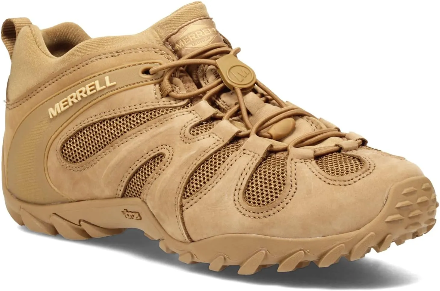Merrell Men's Chameleon 8 Stretch Tactical Work Shoes, Waterproof Nubuck & Mesh Upper Ultra-Lightweight Hiking Combat Boots