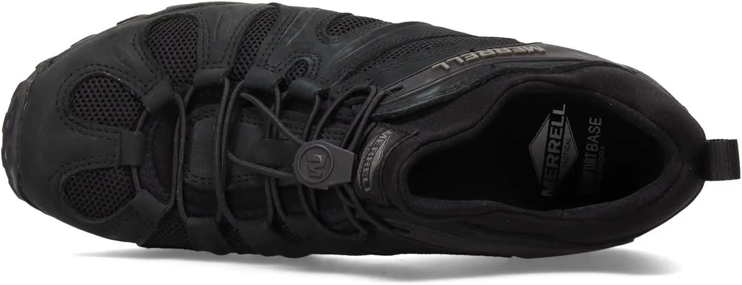 Merrell Men's Chameleon 8 Stretch Tactical Work Shoes, Waterproof Nubuck & Mesh Upper Ultra-Lightweight Hiking Combat Boots
