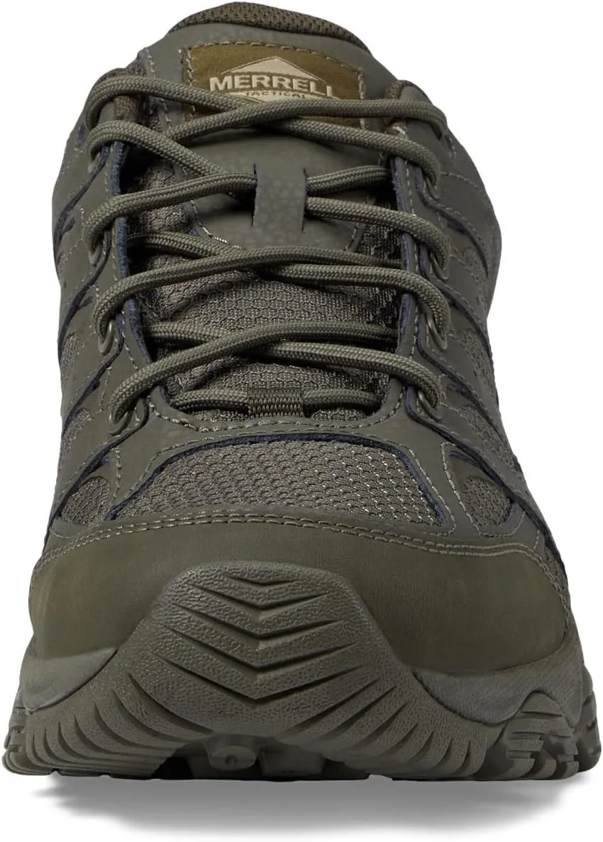 Merrell Men’s Moab 3 Tactical Industrial Shoes, Waterproof Coated Leather & Mesh Upper Combat Outdoor Work Boots