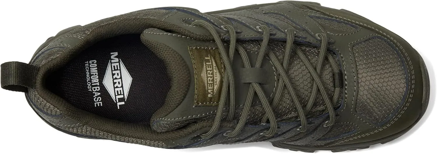 Merrell Men’s Moab 3 Tactical Industrial Shoes, Waterproof Coated Leather & Mesh Upper Combat Outdoor Work Boots