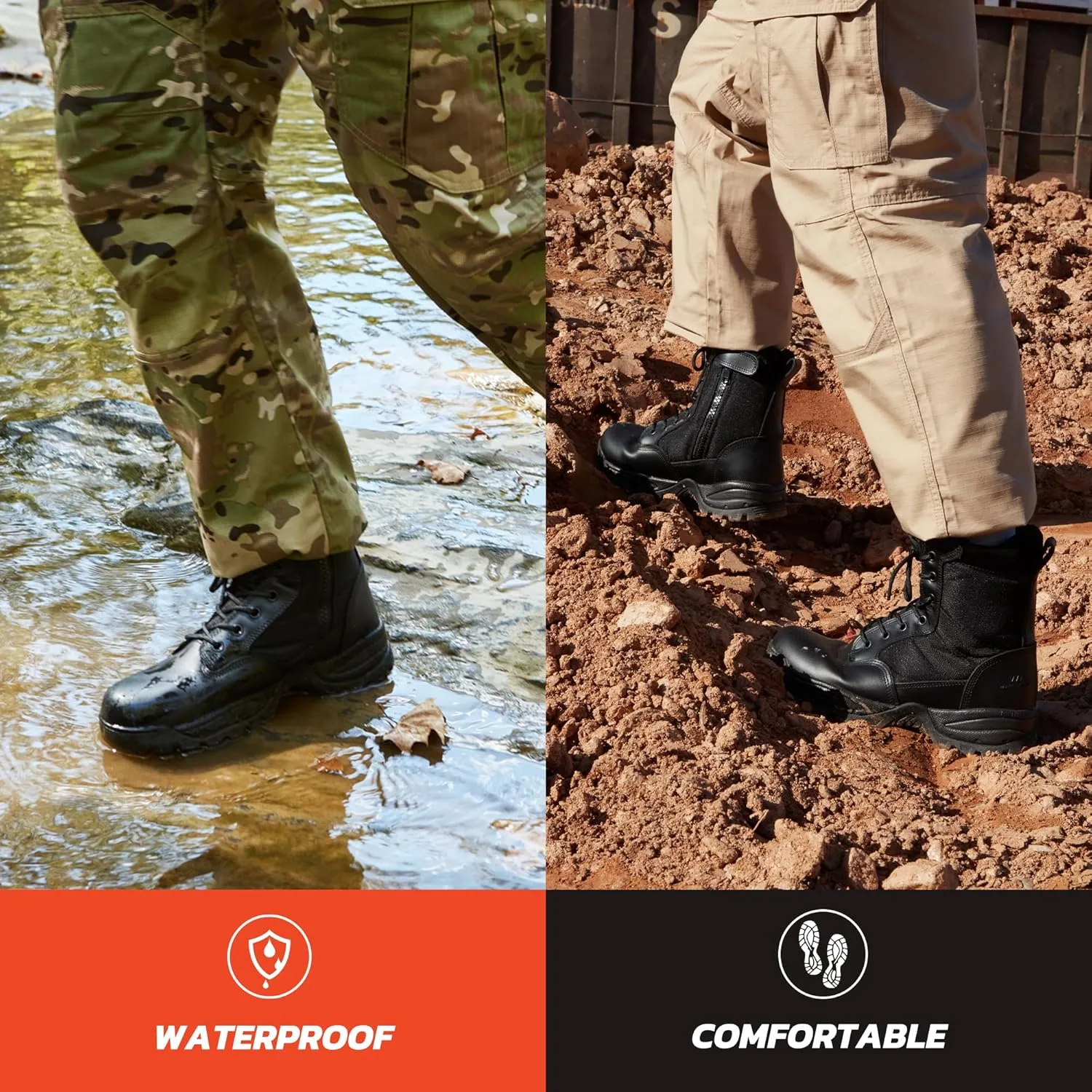 Military Tactical Work Boots for Hiking Motorcycling EMS EMT and Combat Outdoors