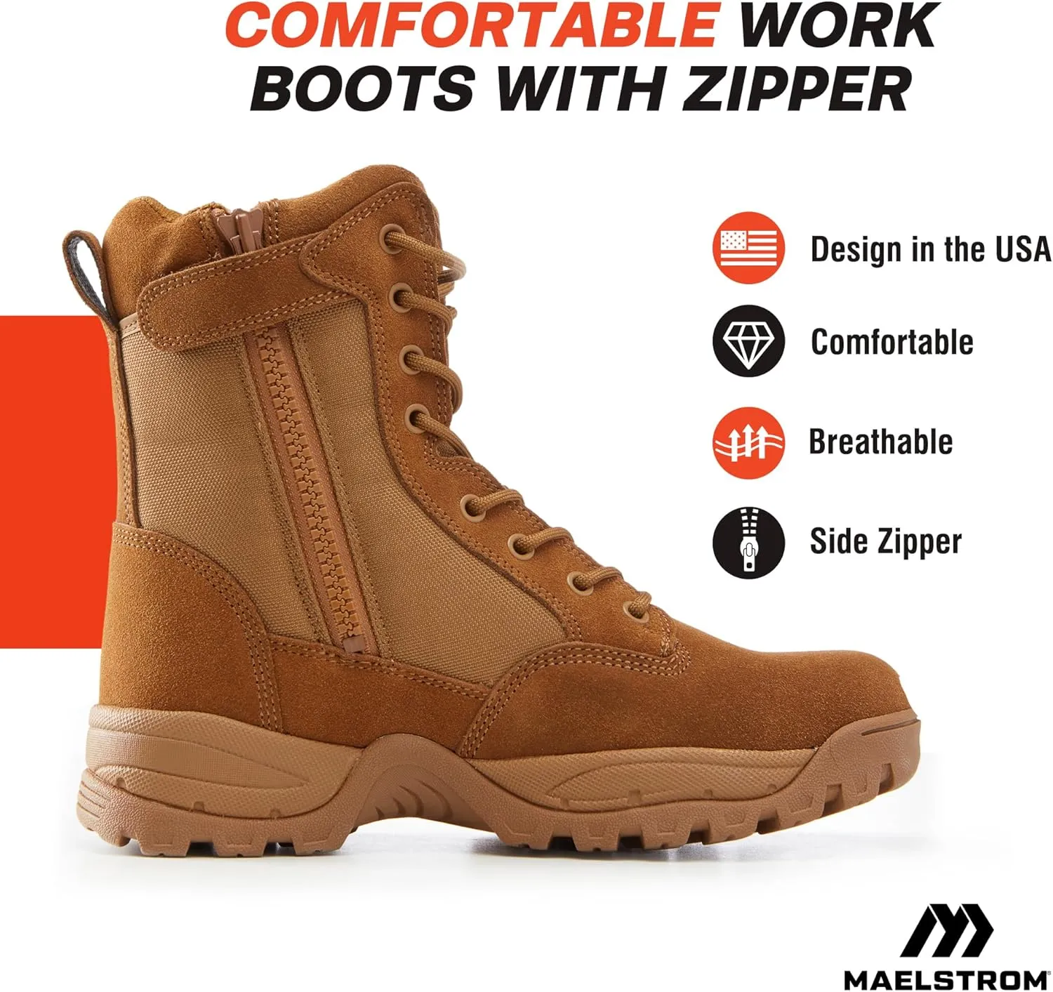 Military Tactical Work Boots for Hiking Motorcycling EMS EMT and Combat Outdoors