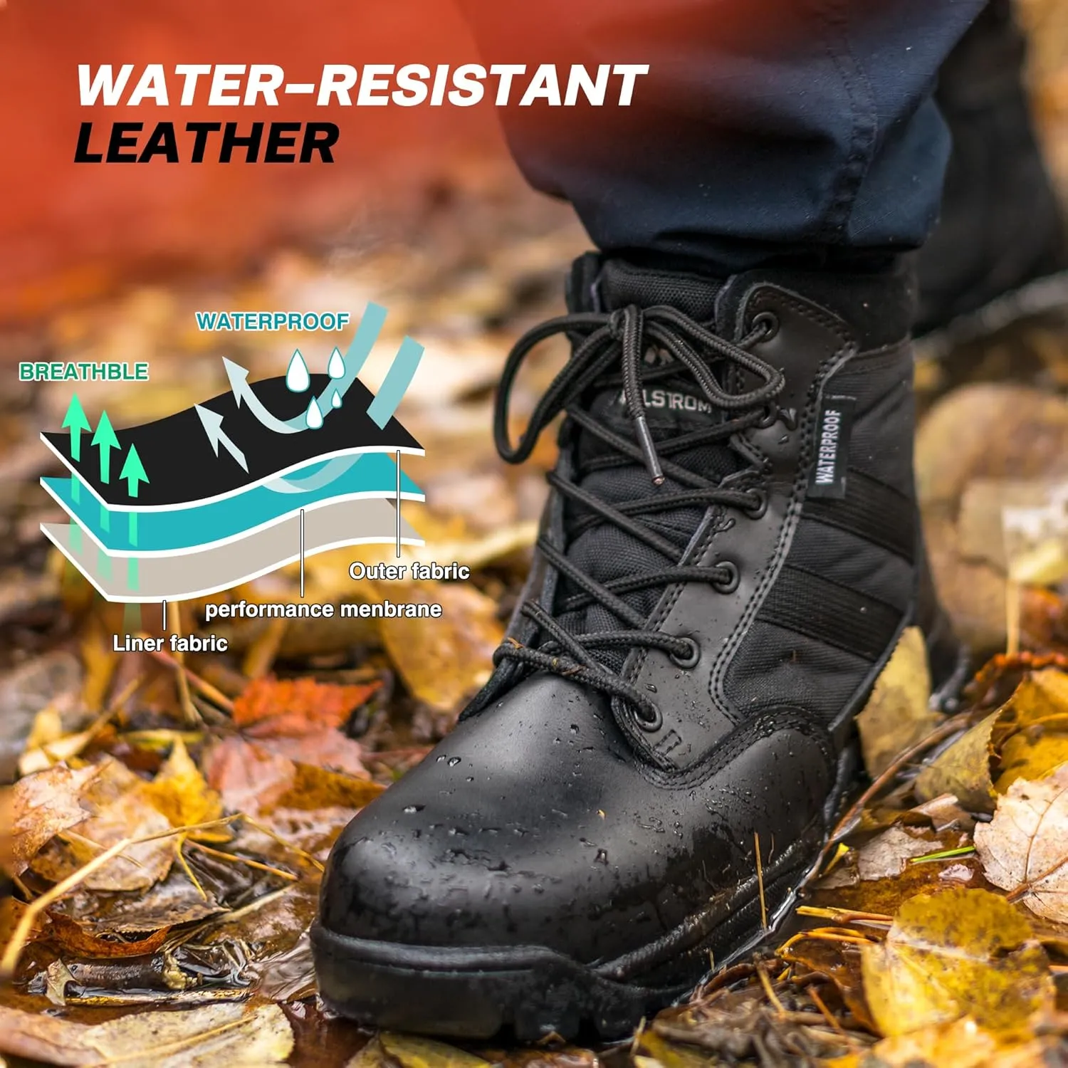 Military Tactical Work Boots for Hiking Motorcycling EMS EMT and Combat Outdoors