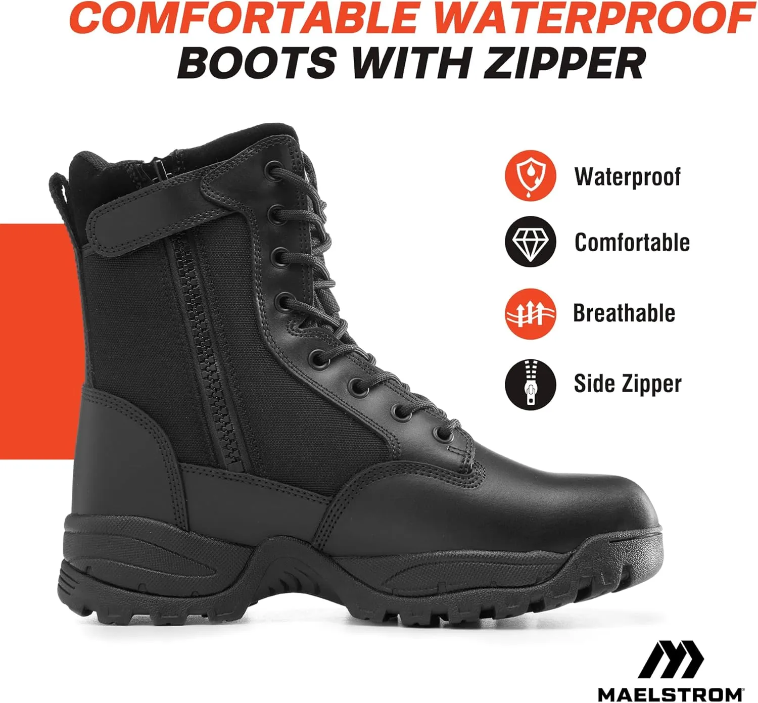 Military Tactical Work Boots for Hiking Motorcycling EMS EMT and Combat Outdoors