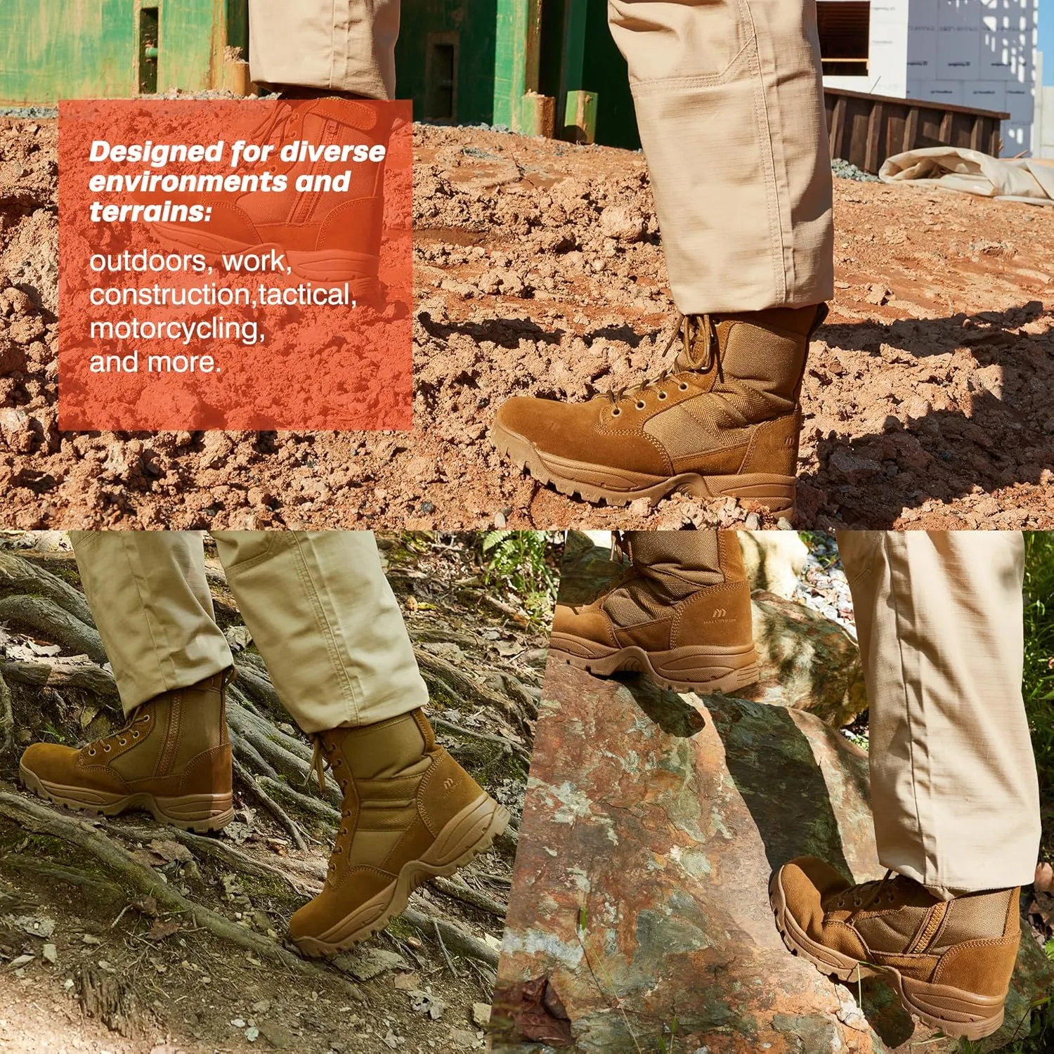 Military Tactical Work Boots for Hiking Motorcycling EMS EMT and Combat Outdoors