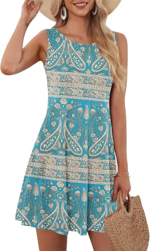 MOLERANI Women's Casual Swing Simple T-Shirt Loose Dress