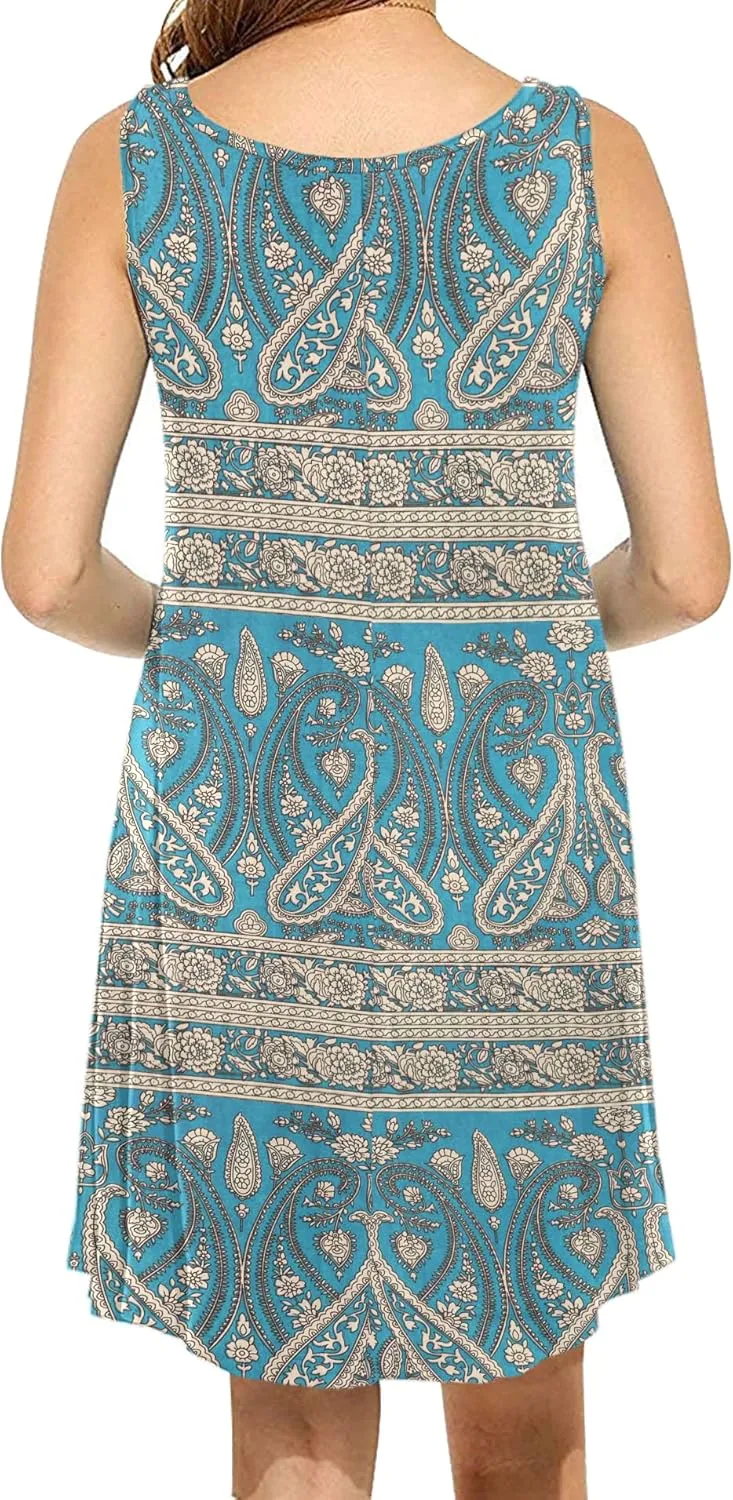 MOLERANI Women's Casual Swing Simple T-Shirt Loose Dress