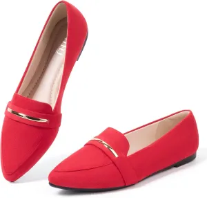 MUSSHOE Flats Shoes Women Pointed Toe Womens Flats Loafers