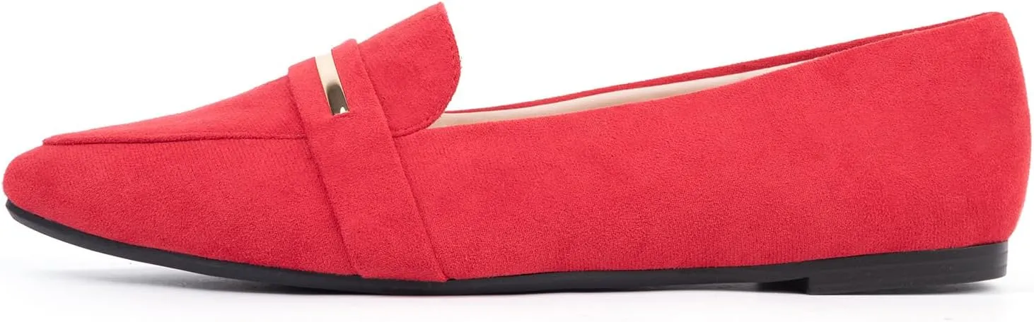MUSSHOE Flats Shoes Women Pointed Toe Womens Flats Loafers