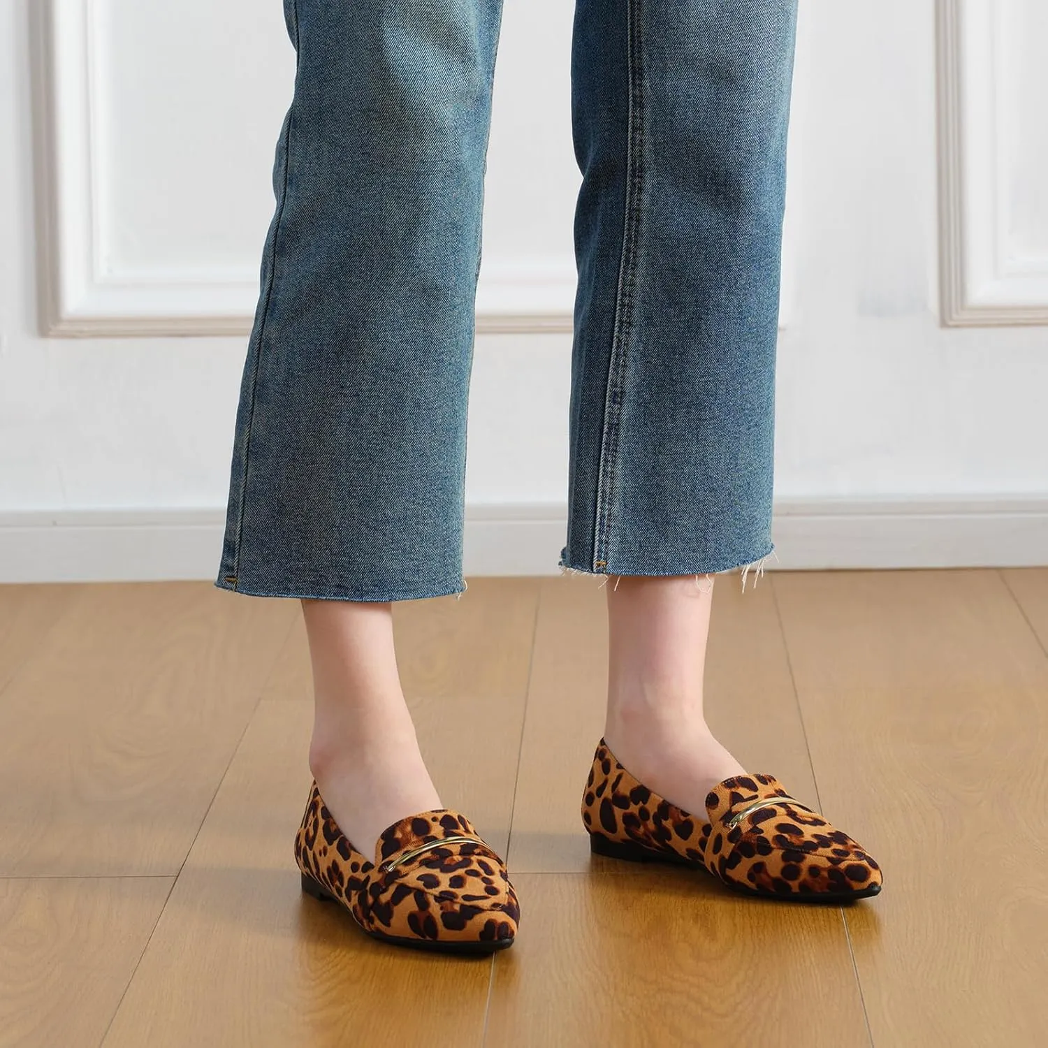 MUSSHOE Flats Shoes Women Pointed Toe Womens Flats Loafers