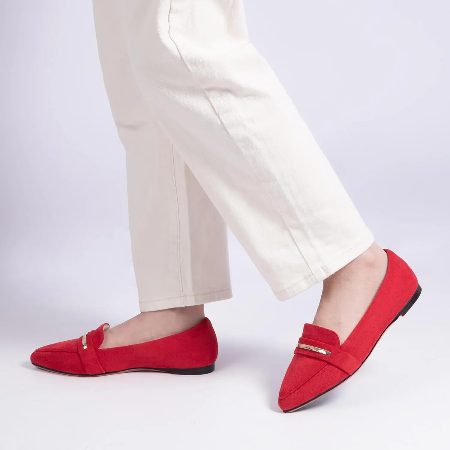 MUSSHOE Flats Shoes Women Pointed Toe Womens Flats Loafers