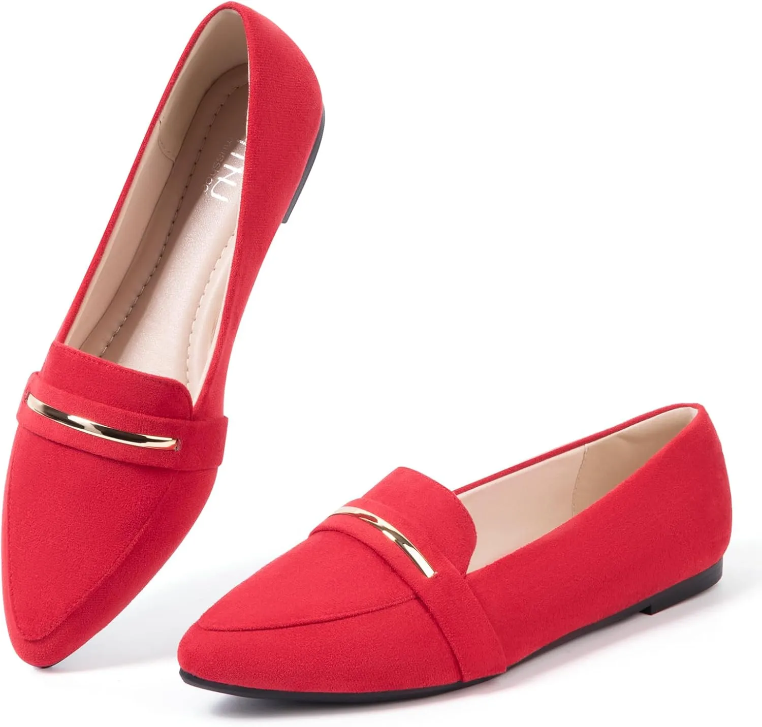 MUSSHOE Flats Shoes Women Pointed Toe Womens Flats Loafers