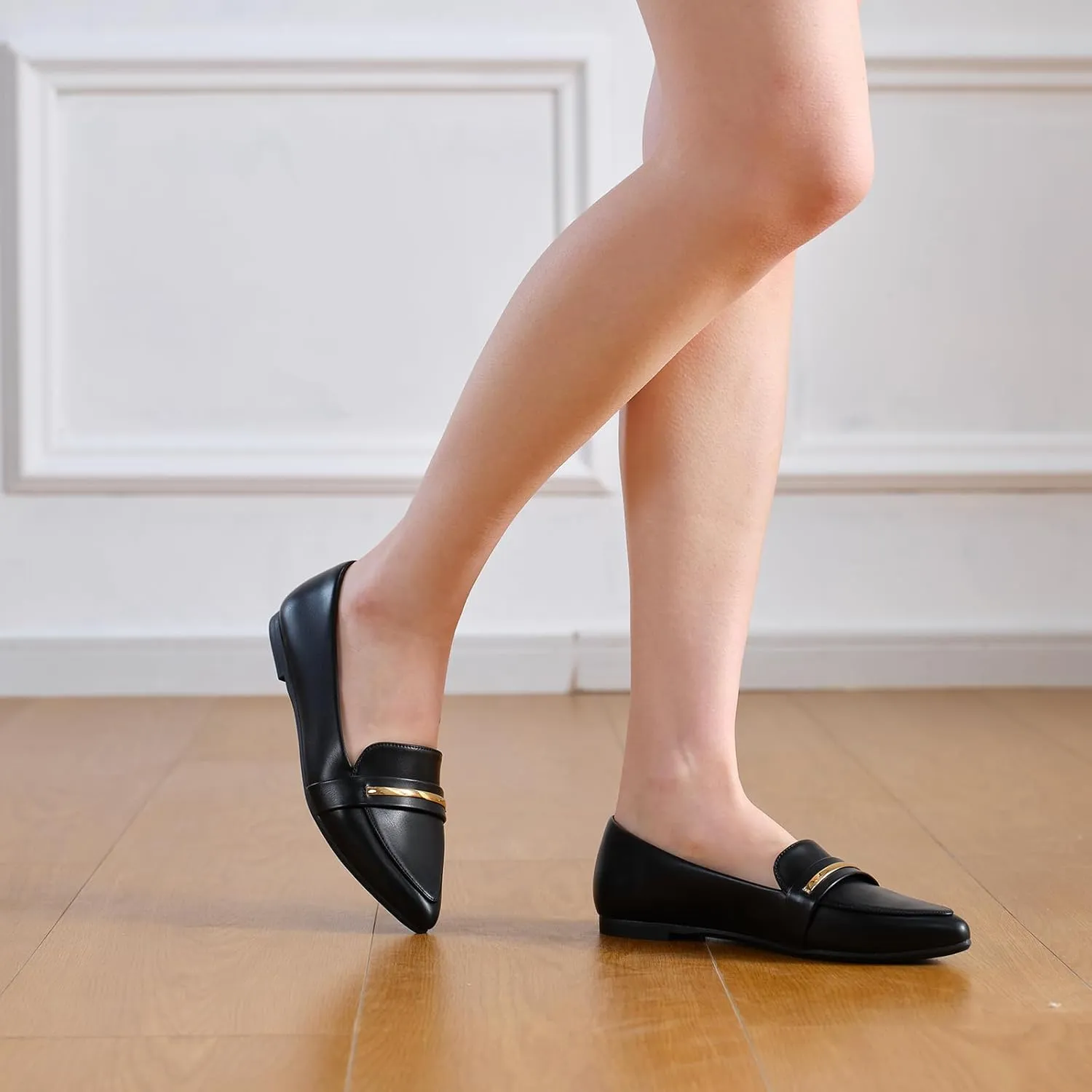 MUSSHOE Flats Shoes Women Pointed Toe Womens Flats Loafers