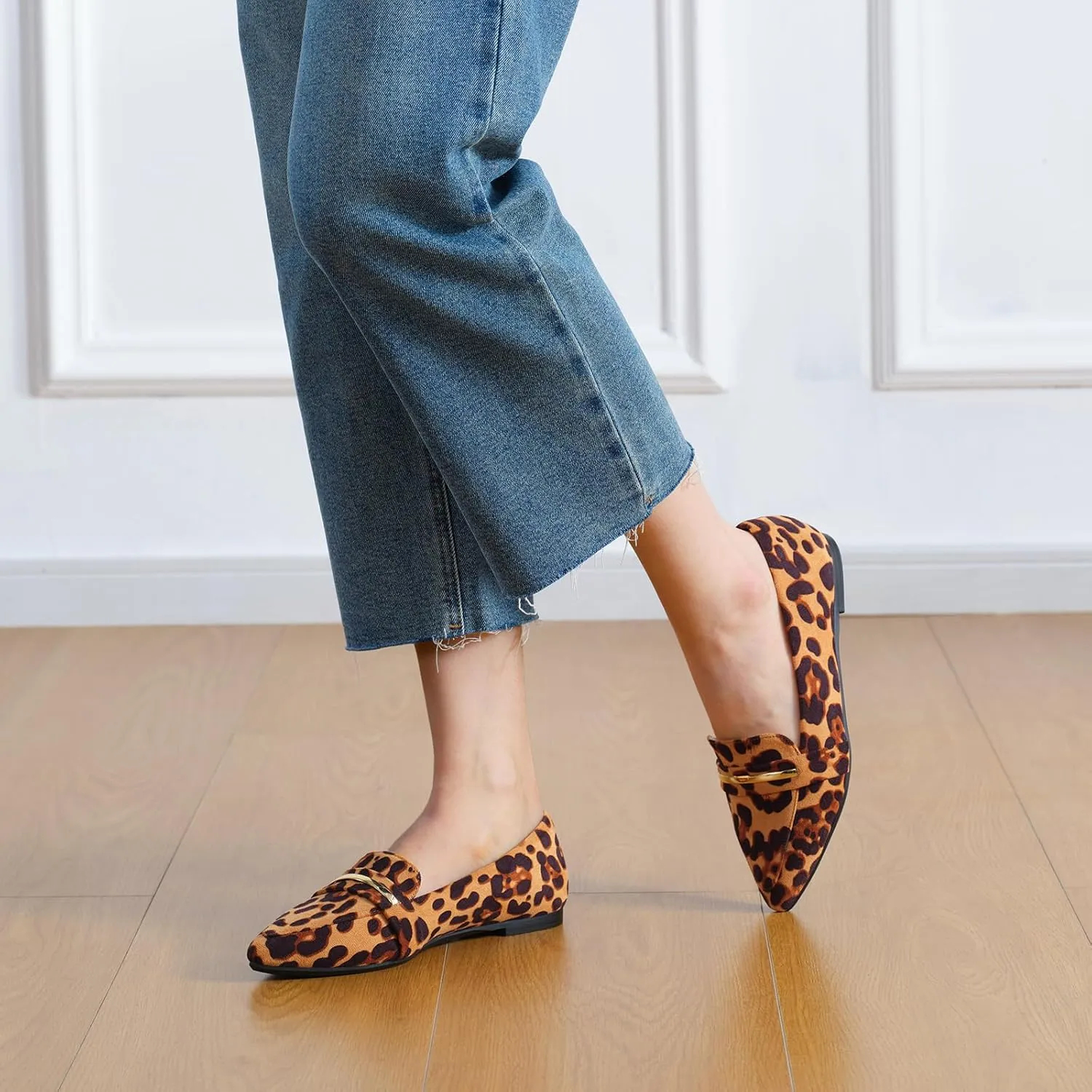 MUSSHOE Flats Shoes Women Pointed Toe Womens Flats Loafers