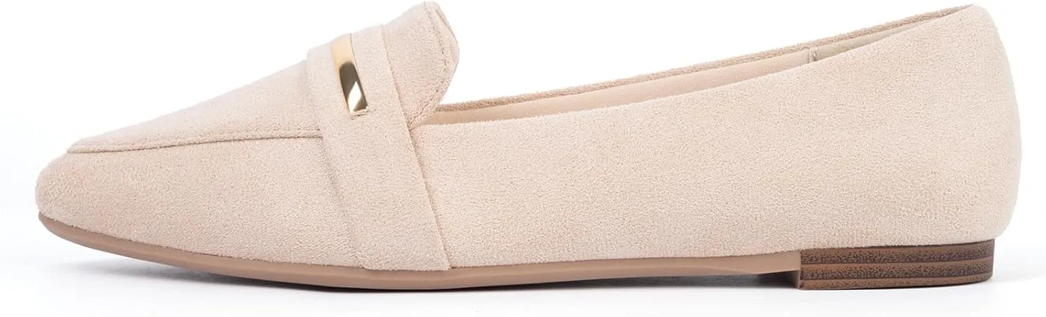 MUSSHOE Flats Shoes Women Pointed Toe Womens Flats Loafers