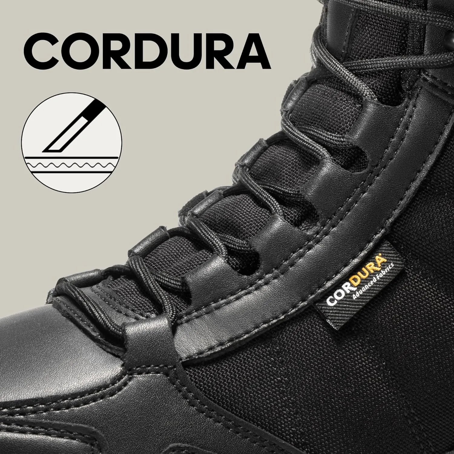 NORTIV 8 Men's Lightweight Military Tactical Work Boots Outdoor Hiking Motorcycle Combat Boots