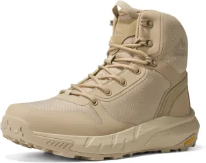 NORTIV 8 Men's Military Tactical Boot Lightweight Comfortable Boots for Work All Day Side Zipper Motorcycle Combat Hiking Boots 8 Inches Metrostrike