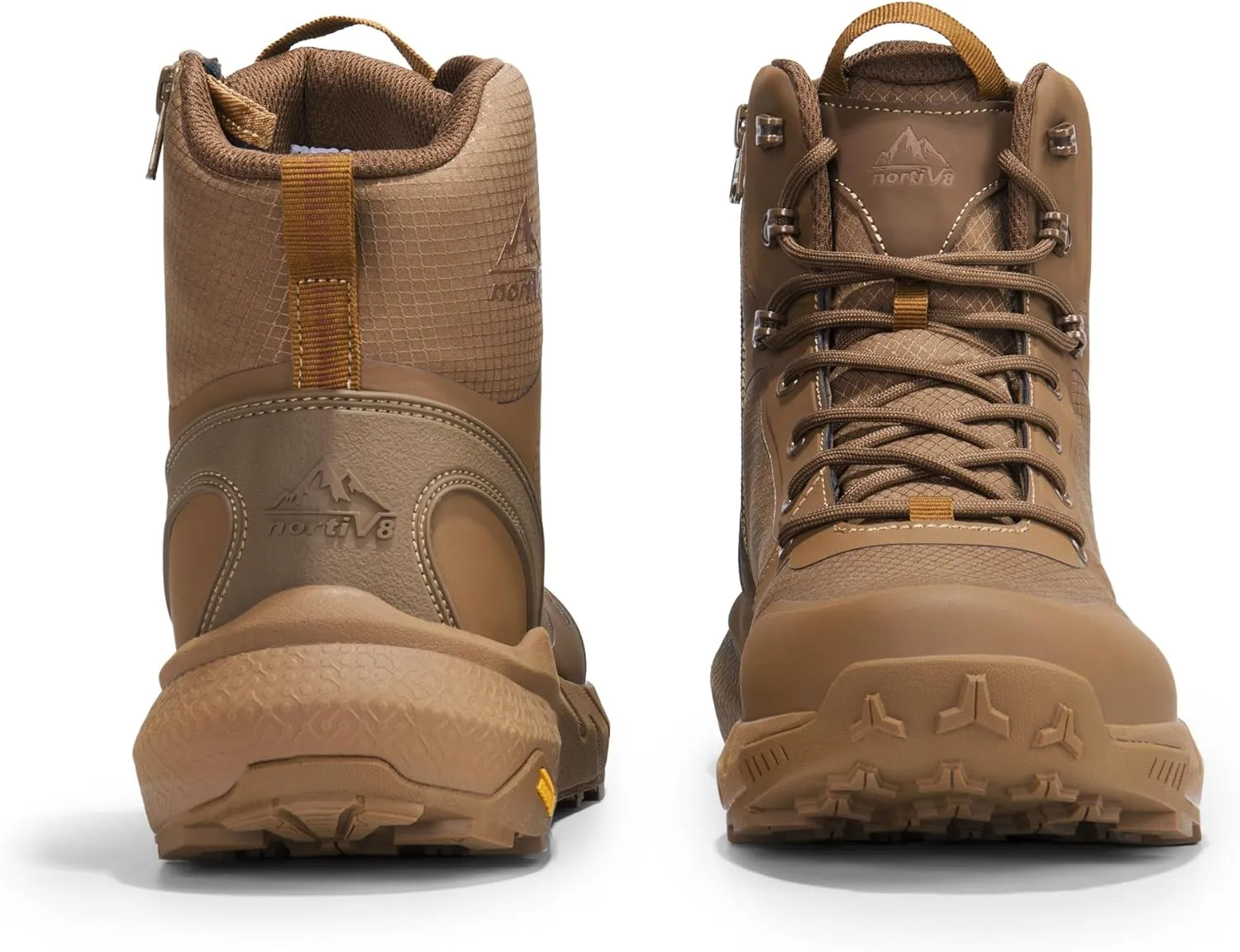 NORTIV 8 Men's Military Tactical Boot Lightweight Comfortable Boots for Work All Day Side Zipper Motorcycle Combat Hiking Boots 8 Inches Metrostrike