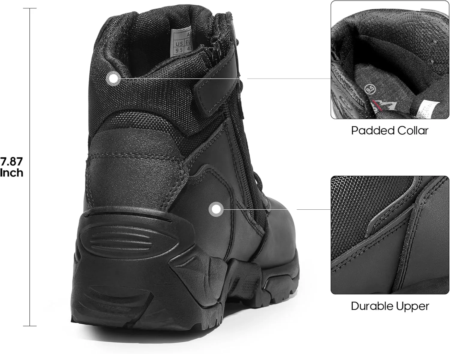 NORTIV 8 Men's Military Tactical Work Boots Hiking Motorcycle Combat Boots Response