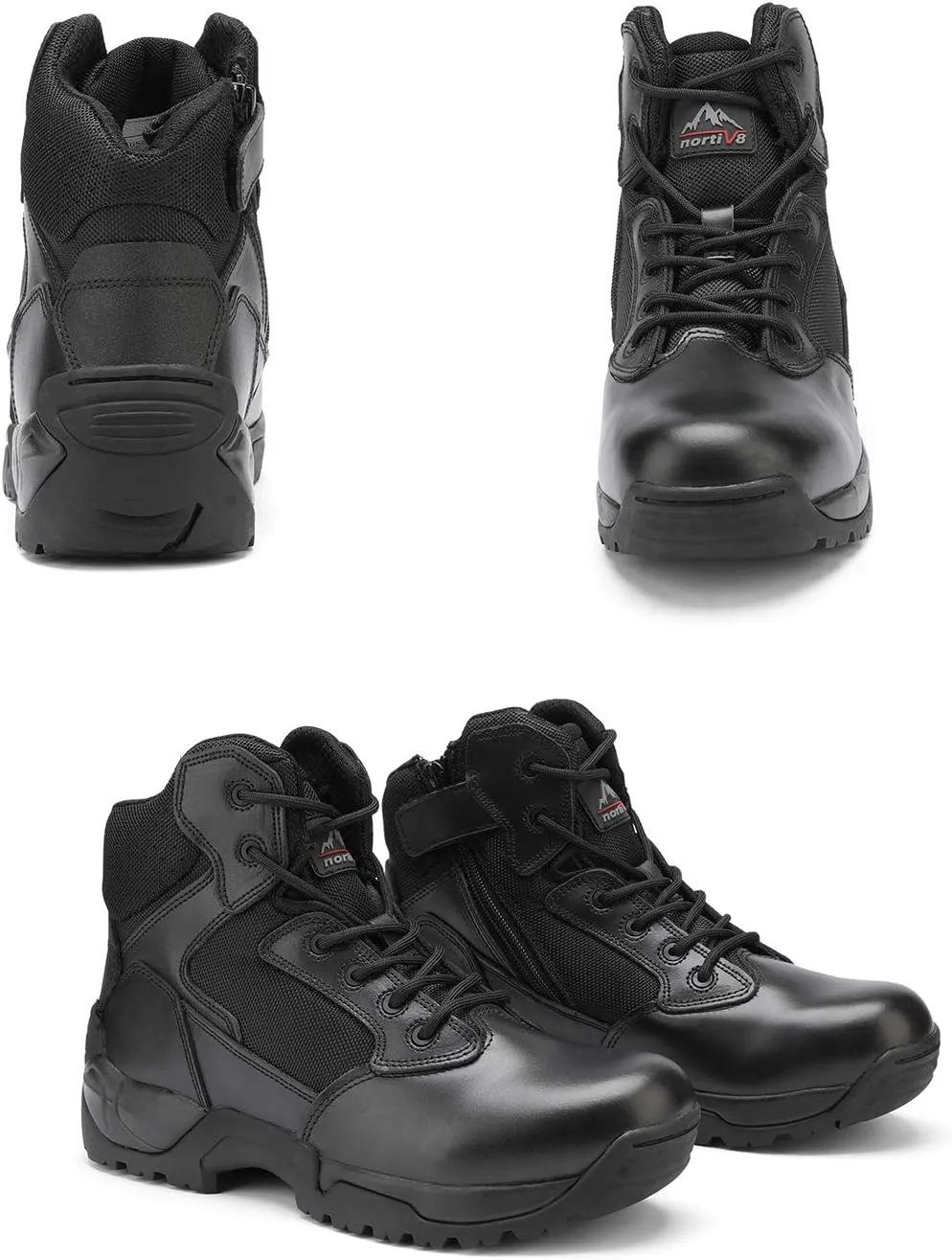 NORTIV 8 Men's Military Tactical Work Boots Hiking Motorcycle Combat Boots Response
