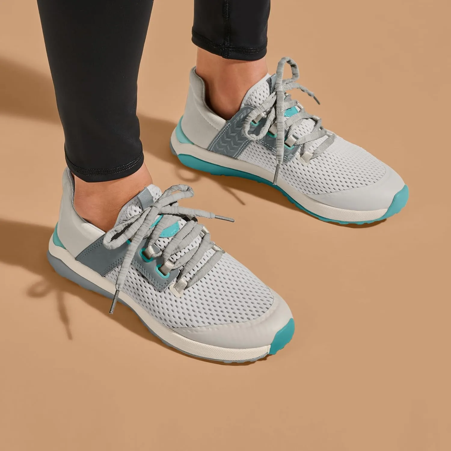 OLUKAI Wailuku Women's Athletic Sneakers, Lightweight & Breathable Mesh, Comfort Fit & Wet Grip Rubber Soles, All-Day Comfort & Supportive