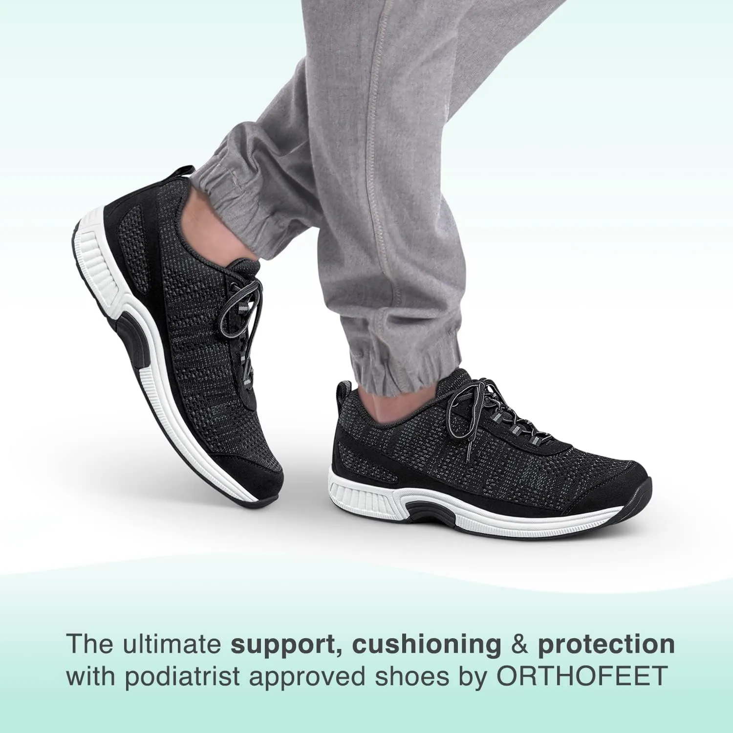 Orthofeet Men's Orthopedic Knit Lava Sneakers