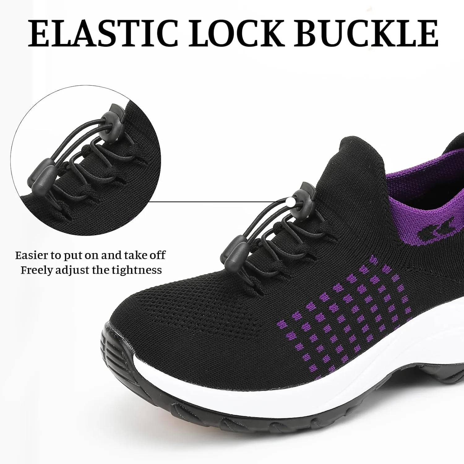 Orthopedic Sneakers Breathable Women Slip on Trainers Comfortable Shoes for Women Stretch Cushion Athletic Shoe Unisex Casual Thick Bottom Walking Shoe