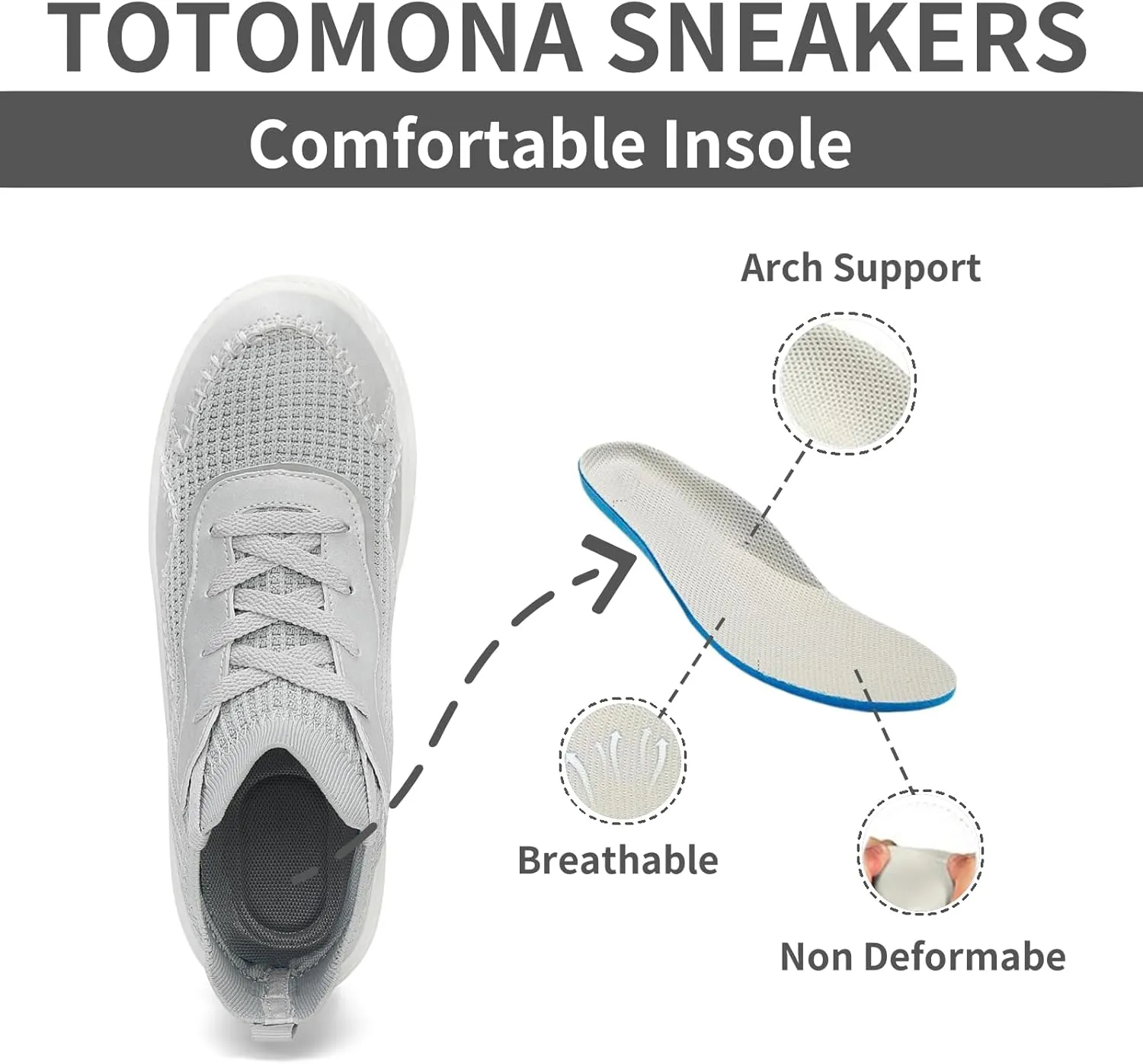 Platform Sneakers for Women- Stylish Knit Walking Shoes, High-Top Chunky Casual Tennis Sneakers for Breath Comfort