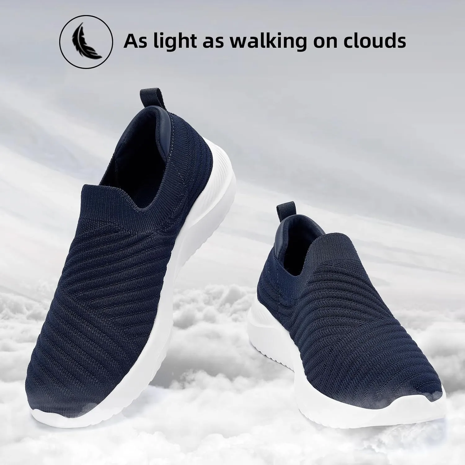 PPQ Womens Slip On Walking Shoes-Lightweight Comfort Breathable Travel Slip in Sneakers