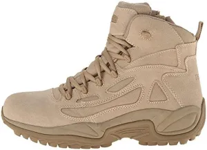 Reebok Work Men's Rapid Response RB Safety Toe 6" Stealth Boot with Side Zipper Military & Tactical