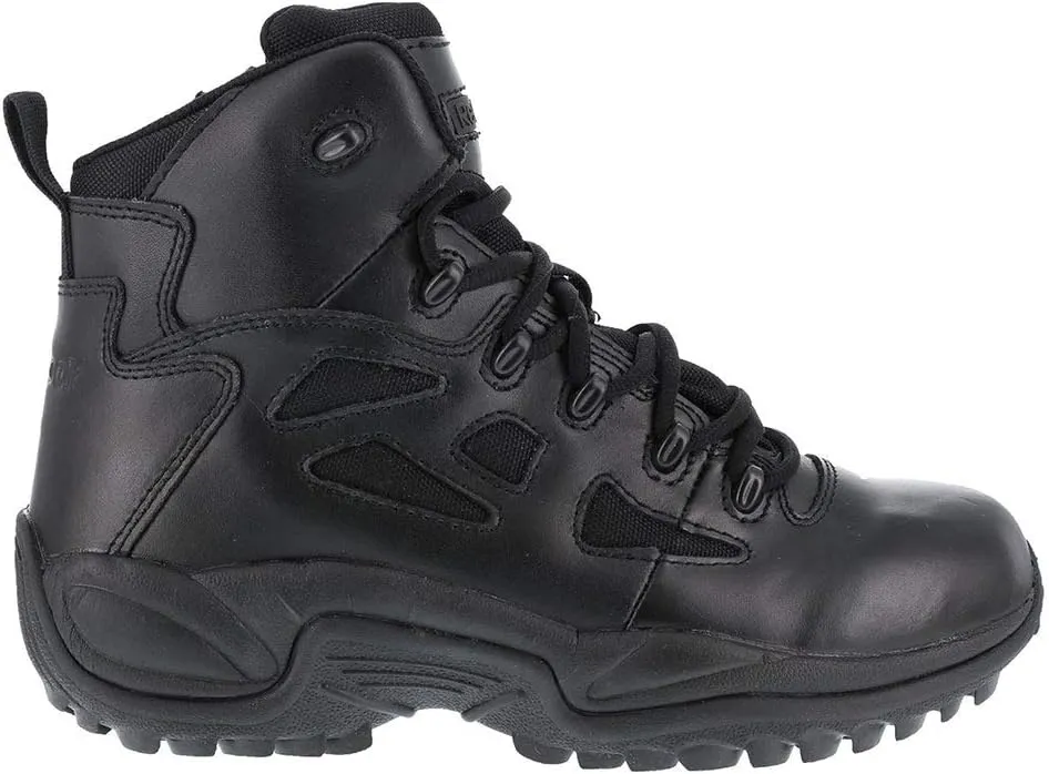 Reebok Work Men's Rapid Response RB Safety Toe 6" Stealth Boot with Side Zipper Military & Tactical