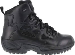 Reebok Work Men's Rapid Response RB Safety Toe 6" Stealth Boot with Side Zipper Military & Tactical