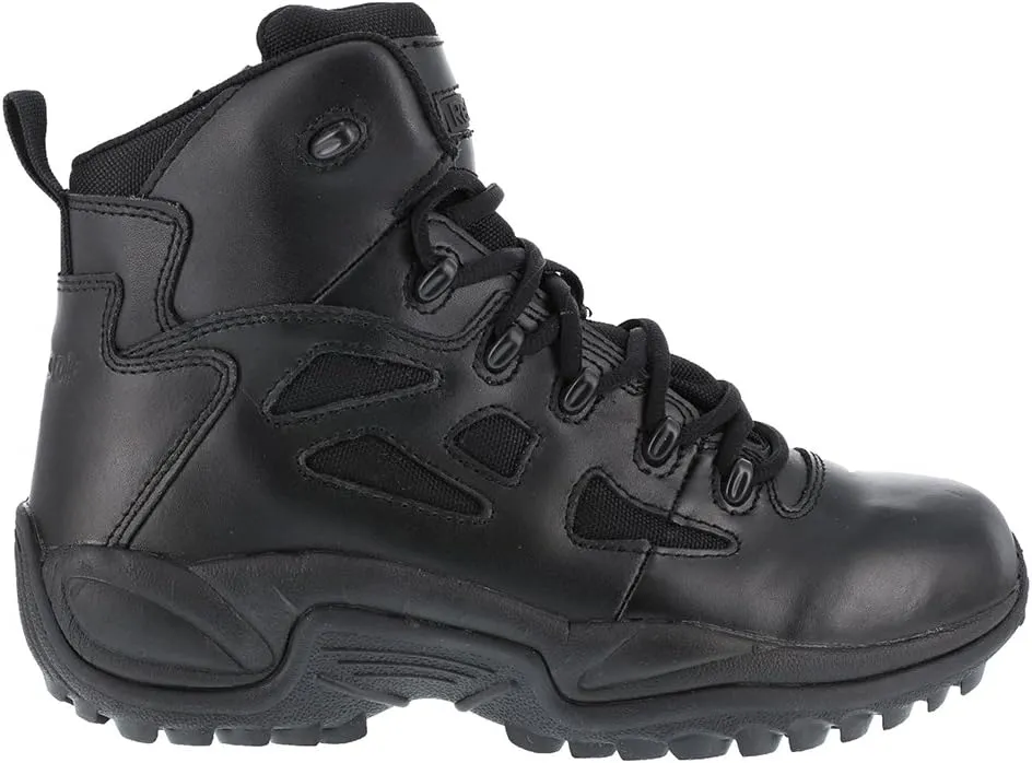 Reebok Work Men's Rapid Response RB Safety Toe 6" Stealth Boot with Side Zipper Military & Tactical