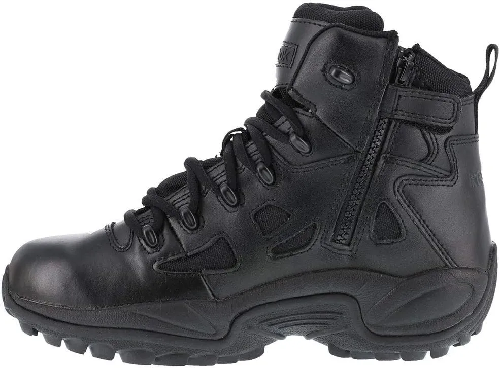 Reebok Work Men's Rapid Response RB Safety Toe 6" Stealth Boot with Side Zipper Military & Tactical