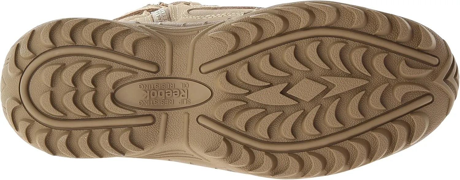 Reebok Work Men's Rapid Response RB Safety Toe 8" Stealth Boot with Side Zipper Military & Tactical
