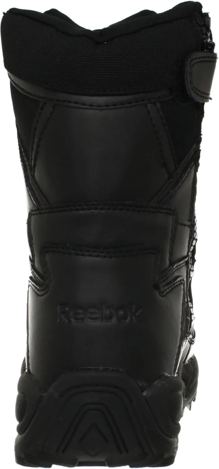 Reebok Work Men's RB8877 Rapid Response RB Soft Toe 8" StealthTactical Waterproof Boot with Side Zipper Black Military & Tactical