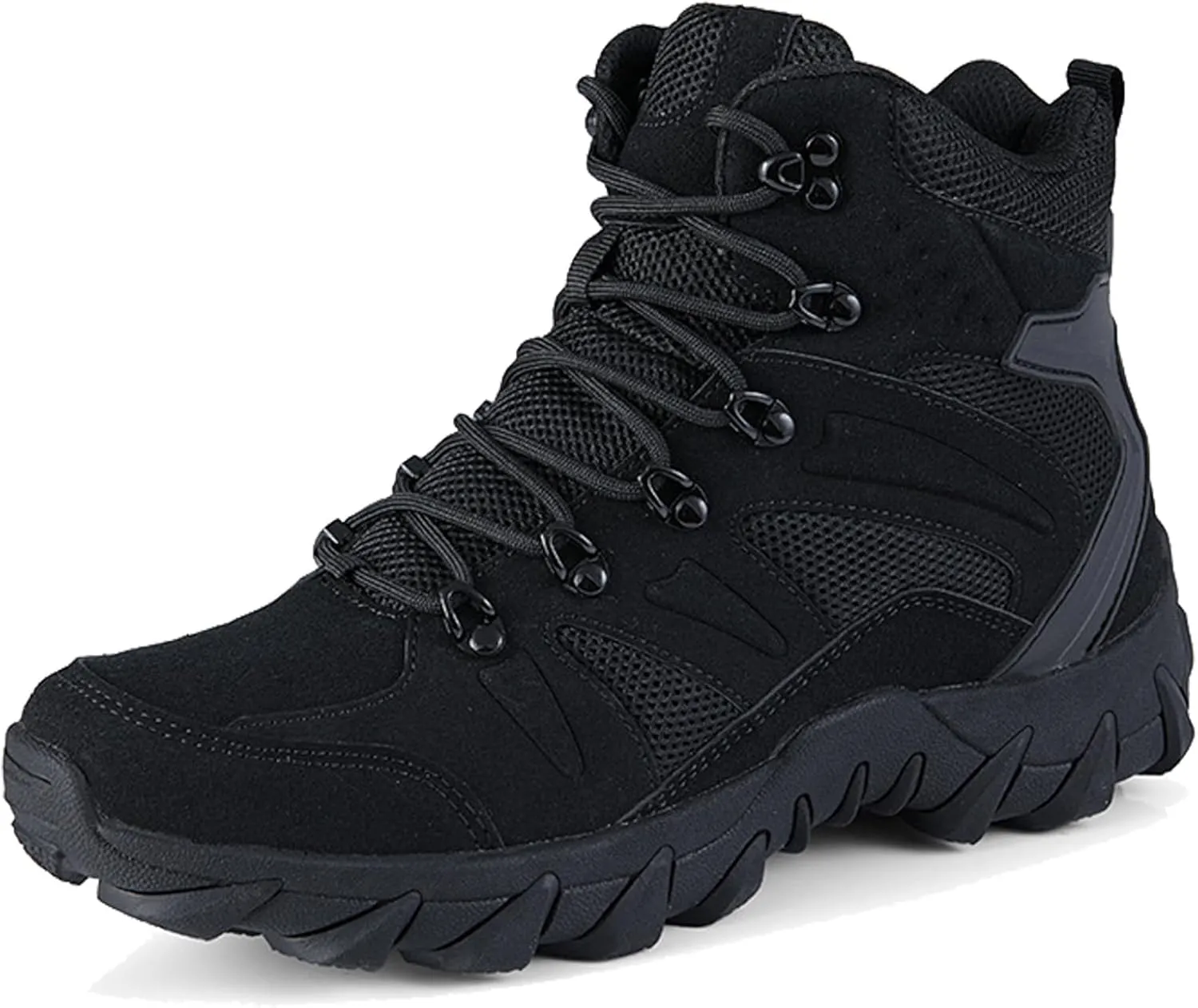 Renyqatt Men's Military Tactical Boots Combat Boots 6 Inches Lightweight Work Army Side Zipper Motorcycle Boot