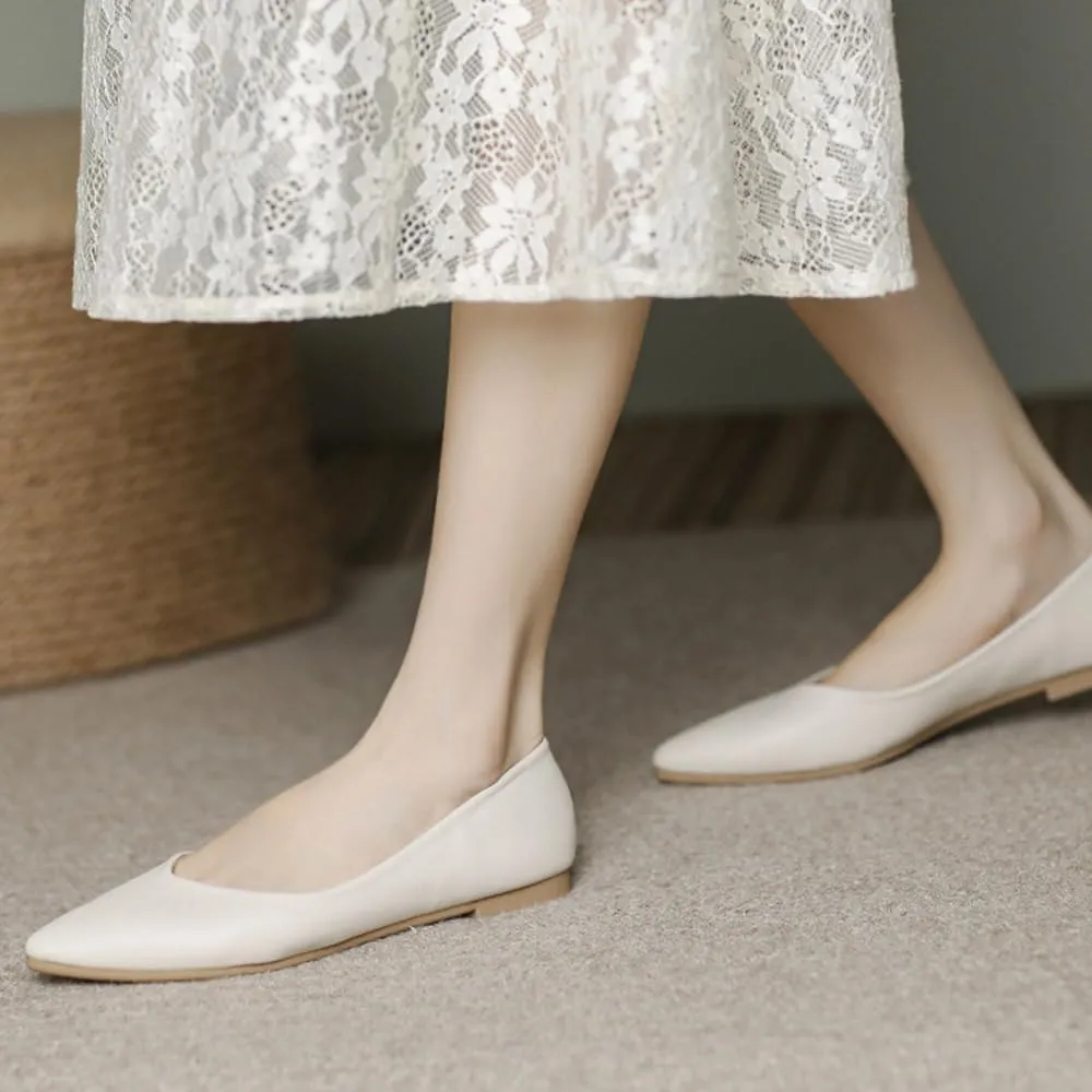 Rojeam Womens Flats Shoes Portable Pumps Ballet Flat Slip-on Ballerina Pumps Shoes Ladies Loafers